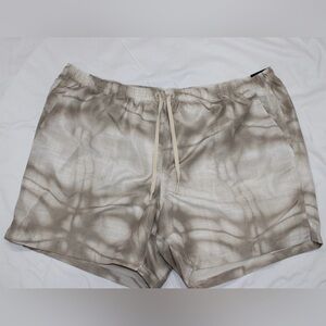 DSG Men's Athletic Shorts 6" Relaxed Fit Tan Marble Tie-Dye Pockets XXL NEW